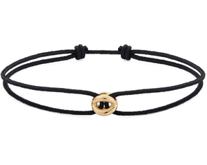 black interlaced cord bracelet le 1g